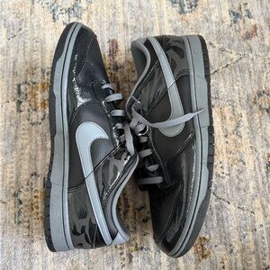Nike Black and Gray Camouflage Sneakers